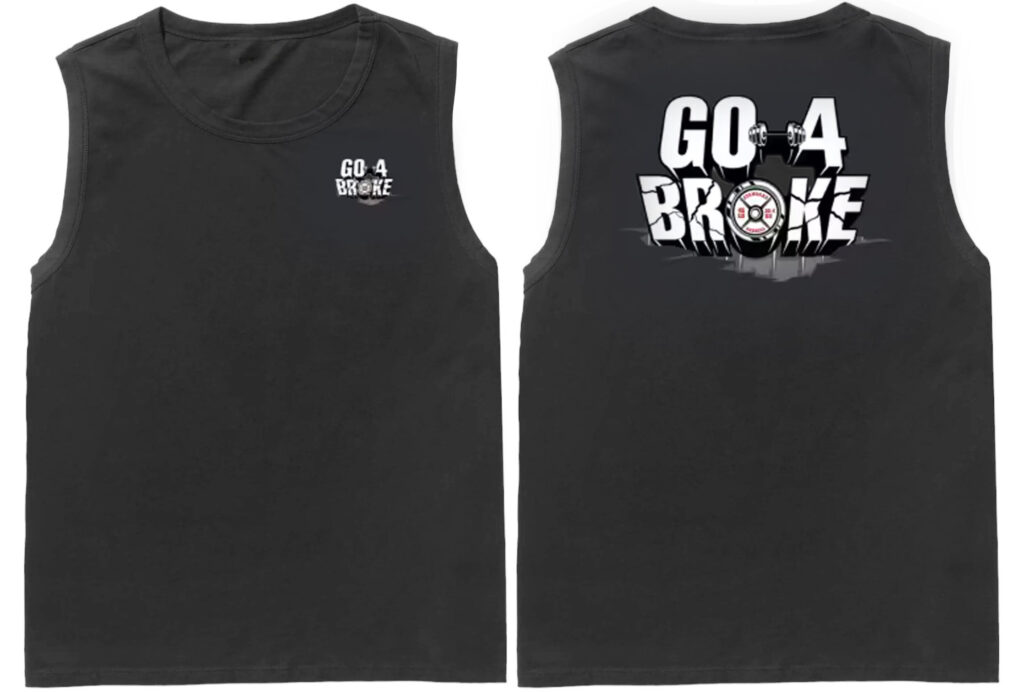 Tank Top Grey 'Go 4Broke Logo'